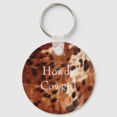 Brown Cream Black Cowhide Schlüsselanhänger (Vorderseite)