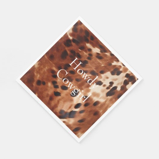 Brown Cream Black Cowhide Serviette (Ecke)