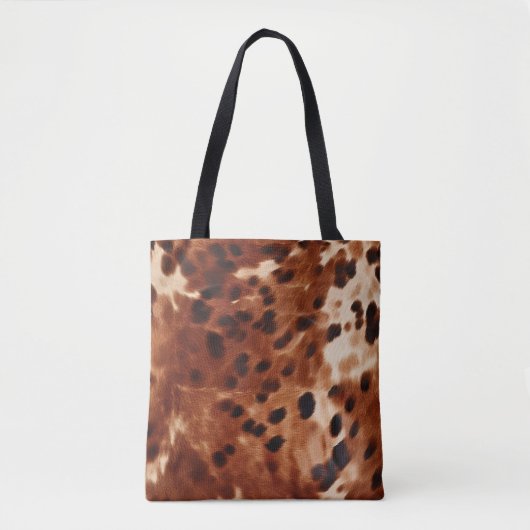 Brown Cream Black Cowhide Tasche (Vorderseite)