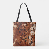 Brown Cream Black Cowhide Tasche (Rückseite)