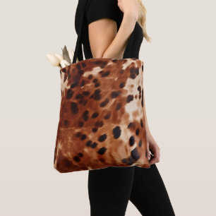 Brown Cream Black Cowhide Tasche