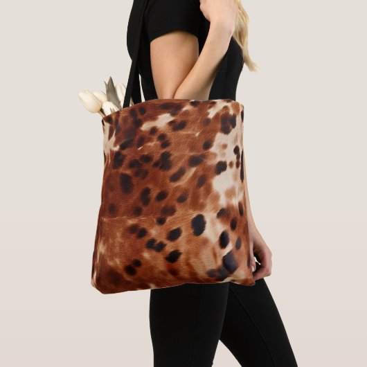 Brown Cream Black Cowhide Tasche (Von Nahem)