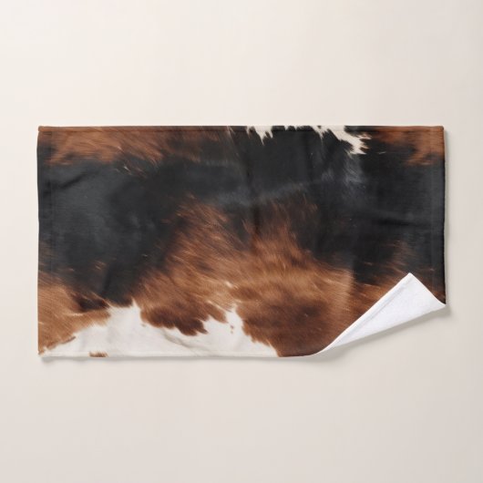 Brown Cream Black Südwest Cowhide Badhandtuch Set (Handtuch)