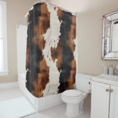 Brown Cream Black Südwest Cowhide Duschvorhang (Beispiel)