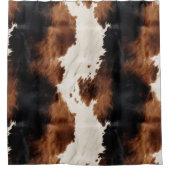 Brown Cream Black Südwest Cowhide Duschvorhang (Vorderseite)