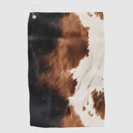 Brown Cream Black Südwest Cowhide Golfhandtuch
