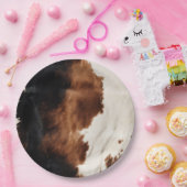 Brown Cream Black Südwest Cowhide Pappteller (Party)