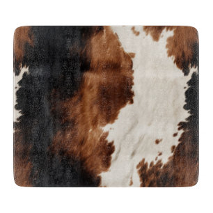 Brown Cream Black Südwest Cowhide Schneidebrett