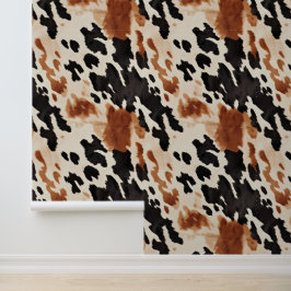 Brown Cream Black Südwest Cowhide Tapete