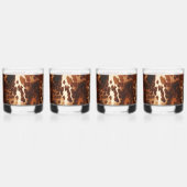 Brown Cream Black Südwest Cowhide Whiskyglas (Hinten)