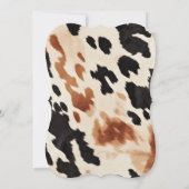 Brown Cream Black Western Cowhide Einladung (Rückseite)