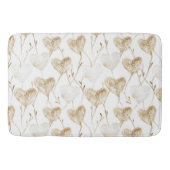 Brown Cream Boho Hearts Badematte (Vorderseite)