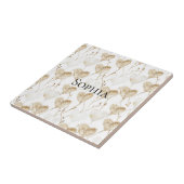 Brown Cream Boho Hearts Fliese (Seite)