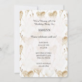 Brown Cream Boho Hearts Geburtstag Einladung (Vorderseite)