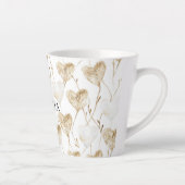 Brown Cream Boho Hearts Milchtasse (Rechts)