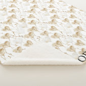 Brown Cream Boho Hearts Sherpadecke (3/4)