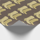 Brown Cream Cowboy Boots Geschenkpapier (Ecke)