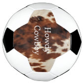 Brown Cream Cowhide Fußball (Gedreht)