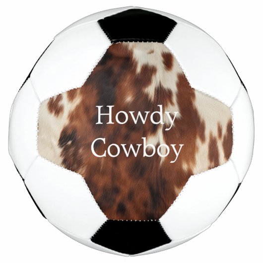 Brown Cream Cowhide Fußball (Vorderseite)