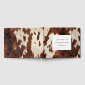 Brown Cream Cowhide Gästebuch (Voll)