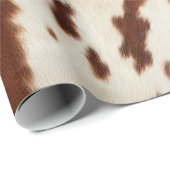 Brown Cream Cowhide Geschenkpapier (Rolleneckpunkt)