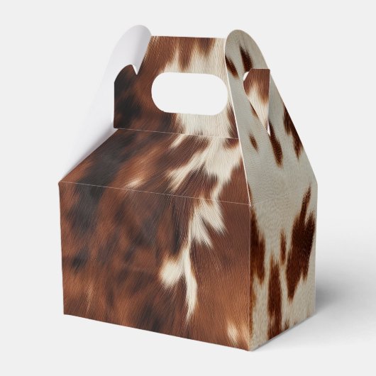 Brown Cream Cowhide Geschenkschachtel (Rückseite)