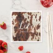 Brown Cream Cowhide Serviette (Beispiel)