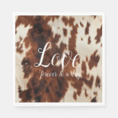 Brown Cream Cowhide Serviette (Vorderseite)