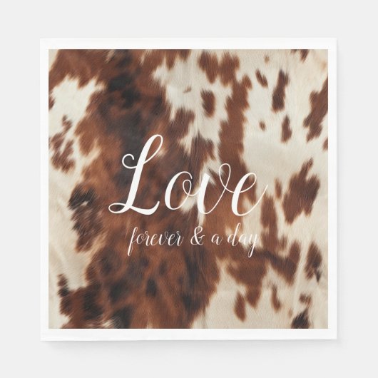 Brown Cream Cowhide Serviette (Vorderseite)