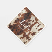 Brown Cream Cowhide Serviette (Ecke)