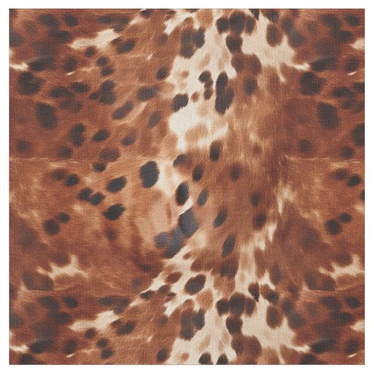 Brown Cream Cowhide Stoff (Nahaufnahme)