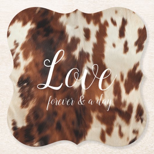 Brown Cream Cowhide Untersetzer (Vorderseite)
