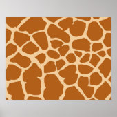 BROWN CREAM GIRAFFE TIERPATTERGESTALTUNG WAL POSTER (Vorne)