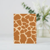 BROWN CREAM GIRAFFE TIERPATTERGESTALTUNG WAL POSTKARTE (Stehend Vorderseite)