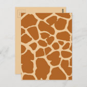 BROWN CREAM GIRAFFE TIERPATTERGESTALTUNG WAL POSTKARTE (Vorne/Hinten)