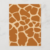 BROWN CREAM GIRAFFE TIERPATTERGESTALTUNG WAL POSTKARTE (Vorderseite)