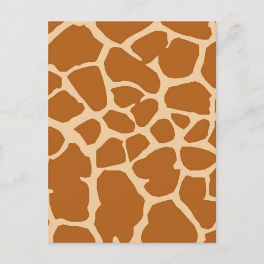 BROWN CREAM GIRAFFE TIERPATTERGESTALTUNG WAL POSTKARTE (Vorderseite)