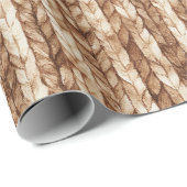 Brown Cream Imitats Woven Stripes Weihnachten Geschenkpapier (Rolleneckpunkt)