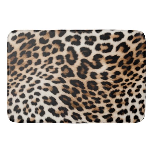 Brown Cream Leopard Badematte (Vorderseite)