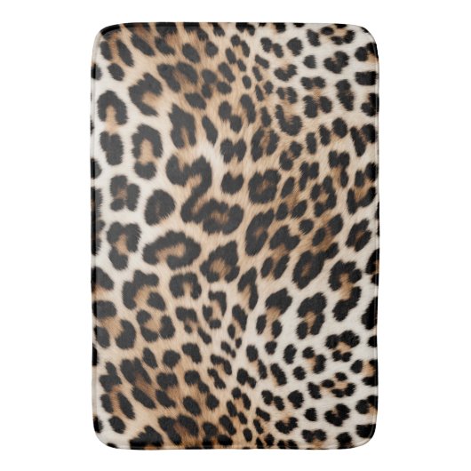 Brown Cream Leopard Badematte (Vorderseite Vertikal)