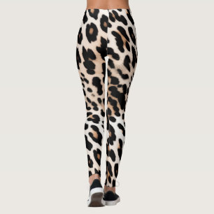 Brown Cream Leopard Leggings
