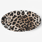 Brown Cream Leopard Pappteller (Schrägansicht)