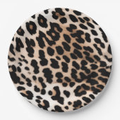 Brown Cream Leopard Pappteller (Vorderseite)
