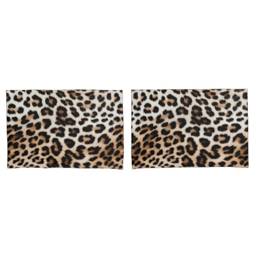 Brown Cream Leopard Print Kissenbezug (Vorderseite-Set)