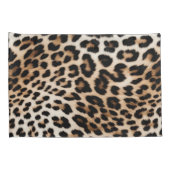 Brown Cream Leopard Print Kissenbezug (Rückseite-Rechts)