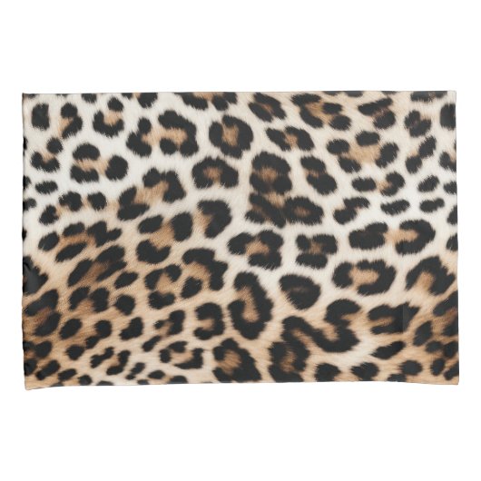 Brown Cream Leopard Print Kissenbezug (Vorderseite-Rechts)