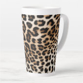 Brown Cream Leopard Print Milchtasse (Rechte Ecke)