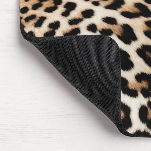Brown Cream Leopard Print Mousepad (Ecke)