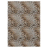 Brown Cream Leopard Print Tischdecke (Vorderseite)