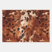 Brown Cream Southwest Cowhide Christmas Geschenkpapier Set (Vorderseite 2)